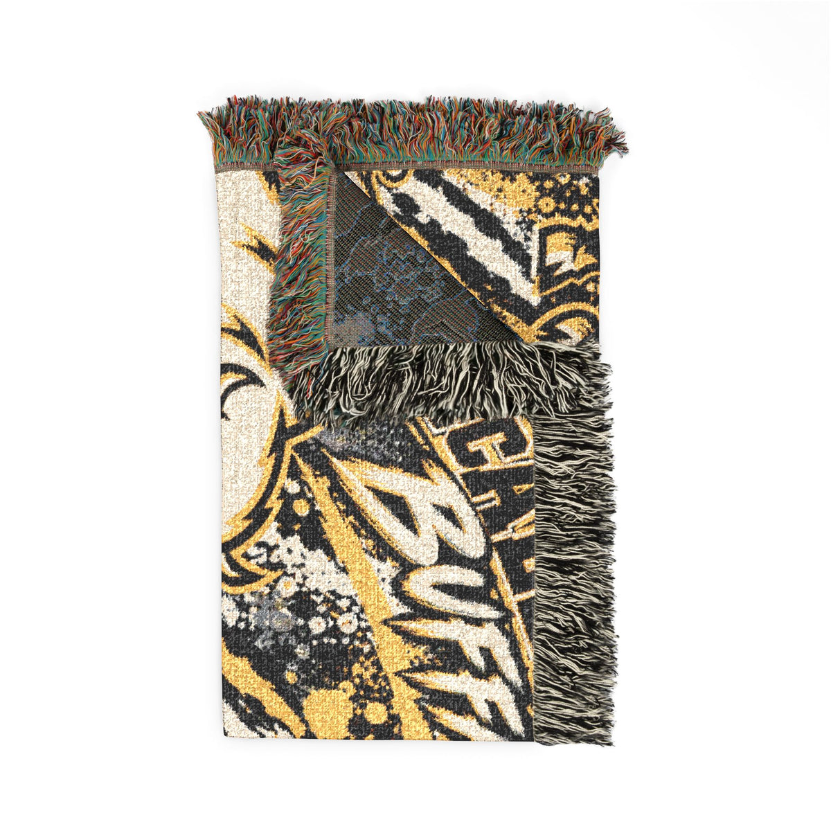 McAlester Buffalos Woven Throw Blanket – Team Logo Buffalo Pattern