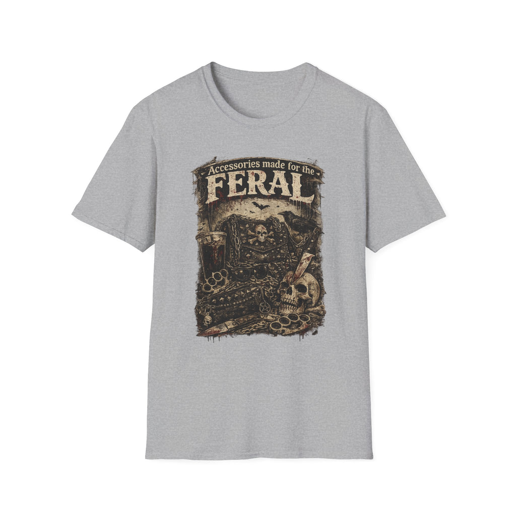 Feral Graphic T-Shirt — "Accessories Made for the Feral" Vintage Skull Tee