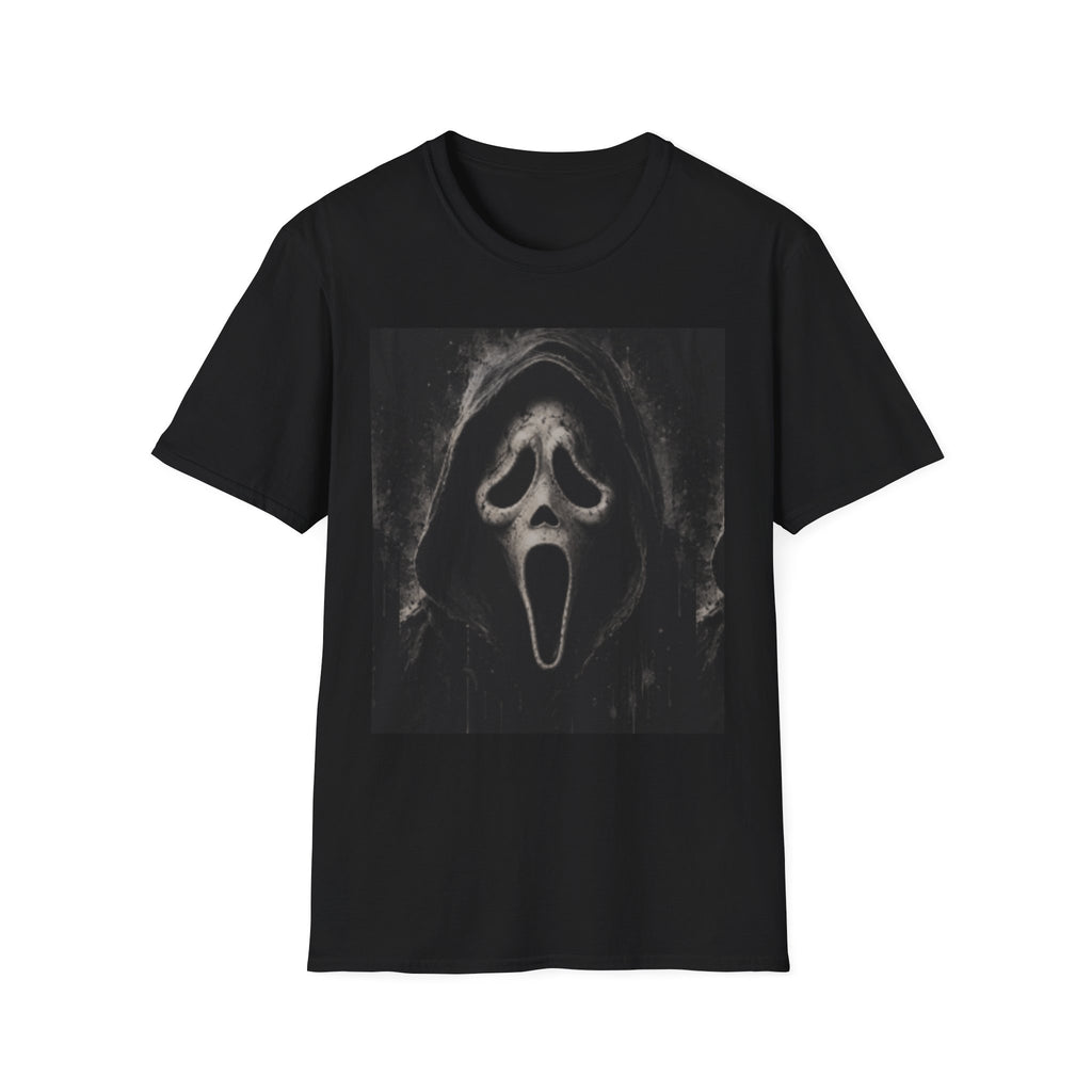 Ghostface Scream T-Shirt — Spooky Horror Mask Tee for Halloween