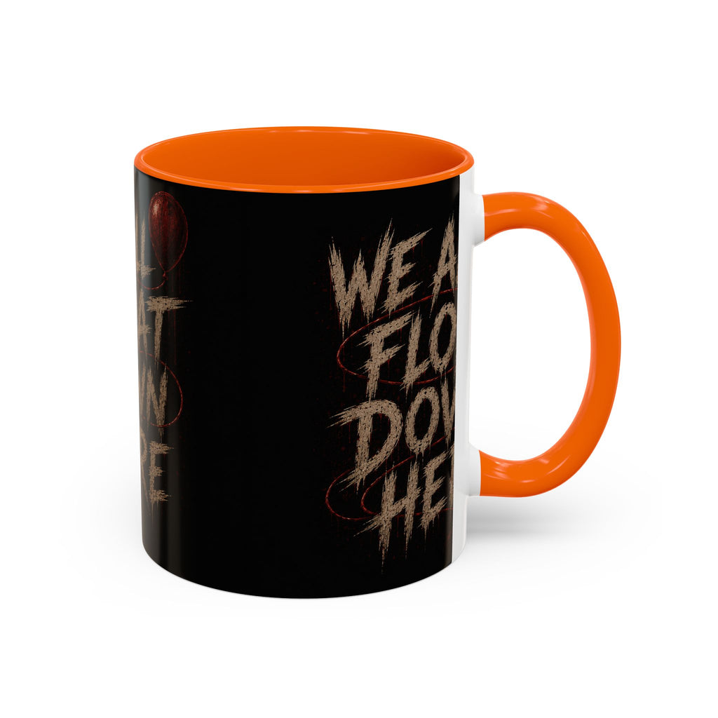 We All Float Down Here Coffee Mug — Horror Balloon Accent Mug (11/15oz)
