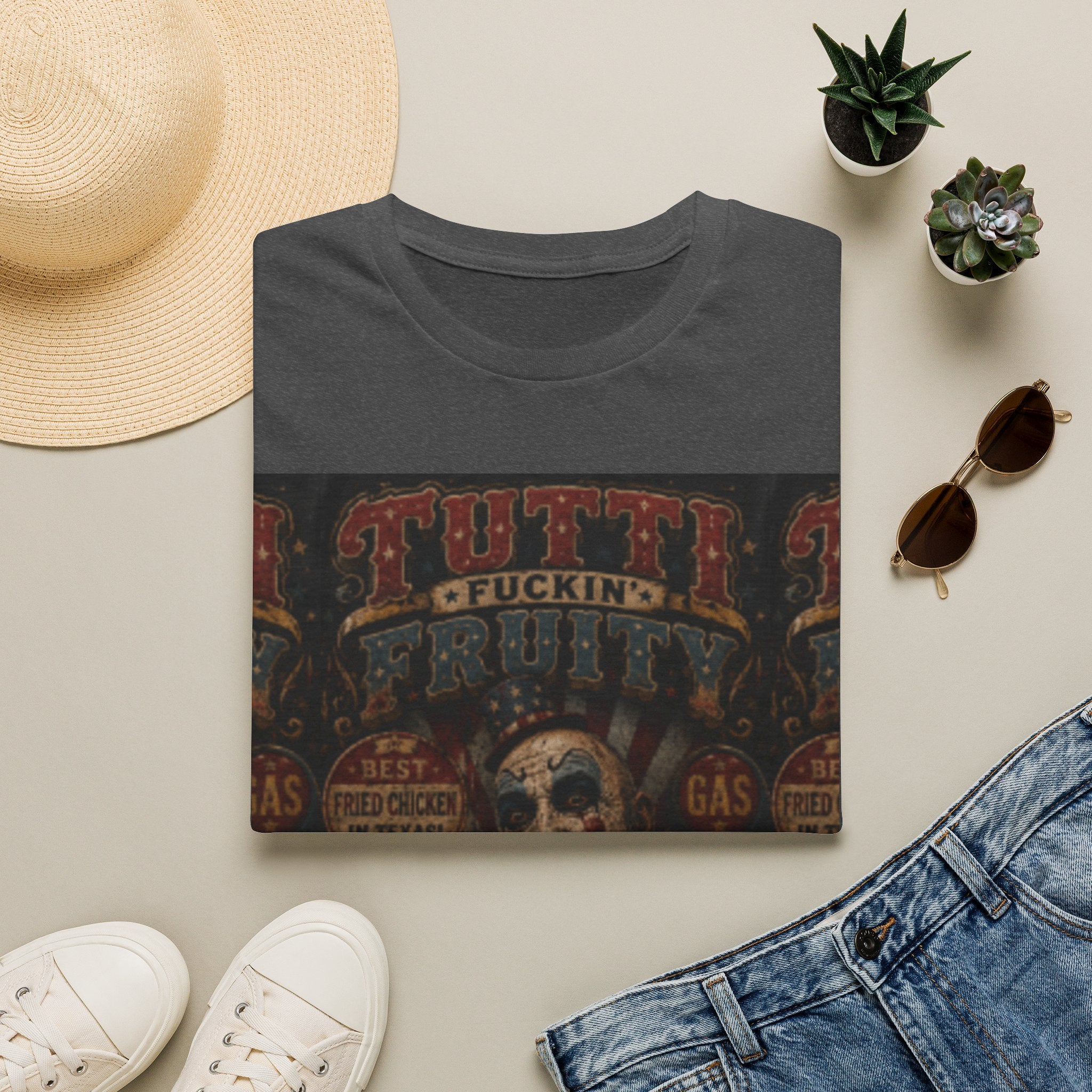 Skull Circus Tee — Retro Tattoo Horror Graphic T-Shirt