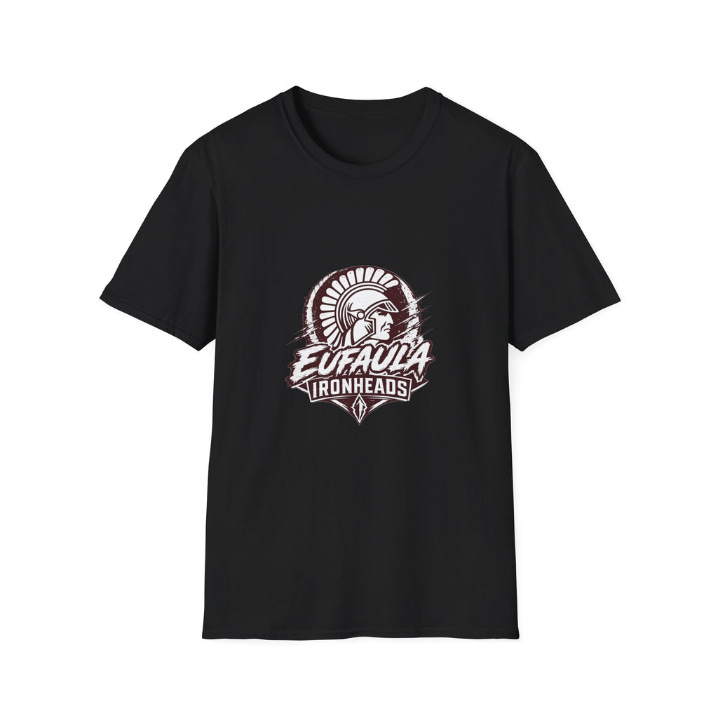 Trojan Helmet Graphic T‑Shirt — Eufaula Ironheads Vintage Sports Tee