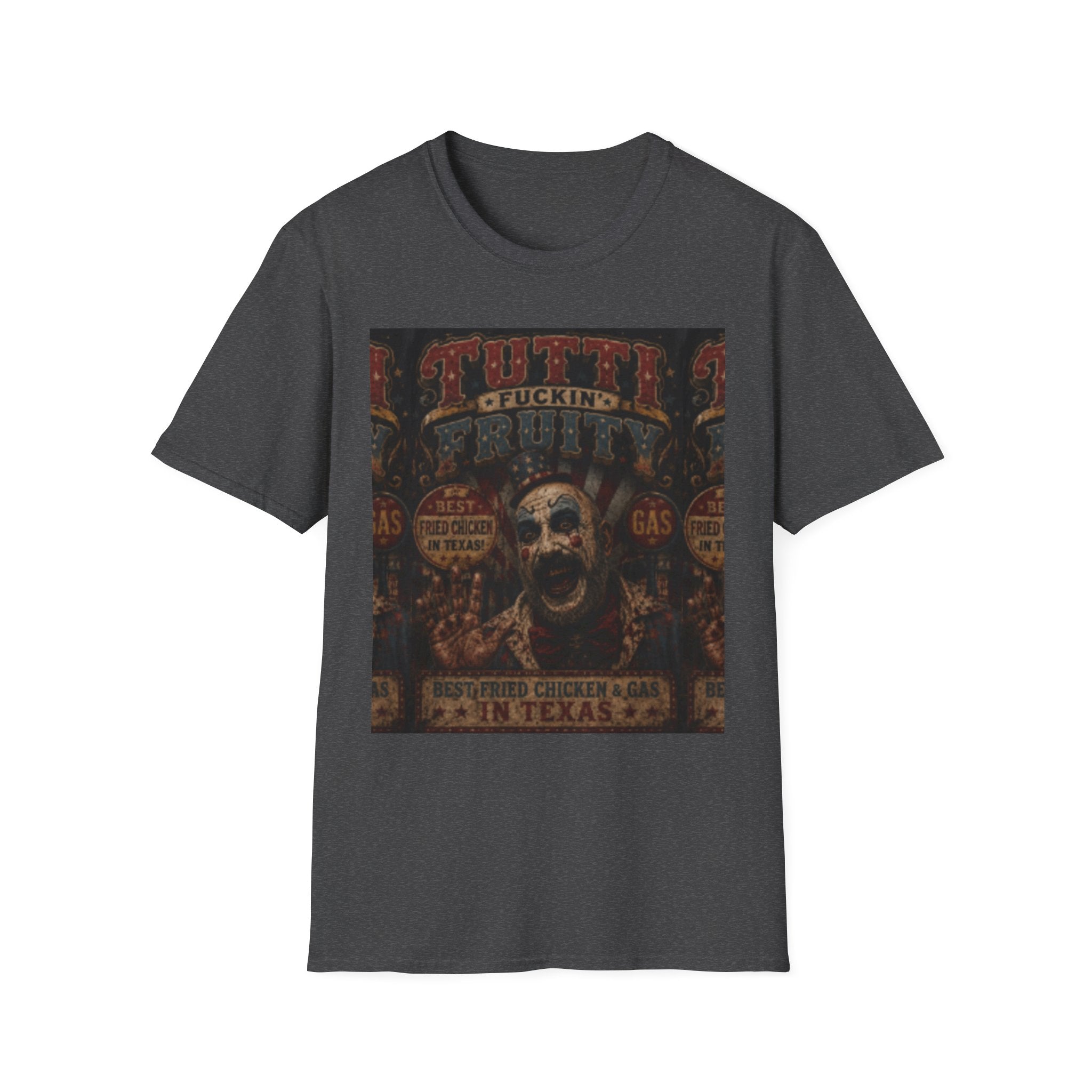 Skull Circus Tee — Retro Tattoo Horror Graphic T-Shirt