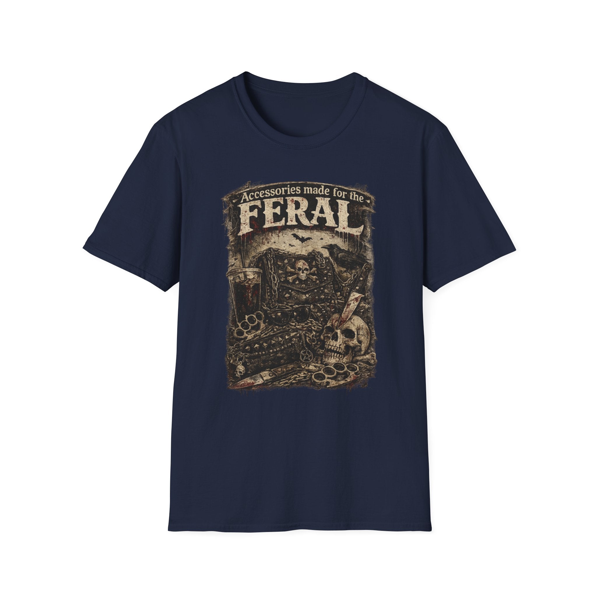 Feral Graphic T-Shirt — "Accessories Made for the Feral" Vintage Skull Tee