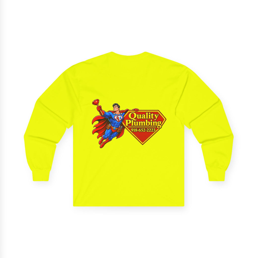 Super Plumber Long Sleeve Tee — "Home of the Super Plumber" Plumbing Hero Shirt