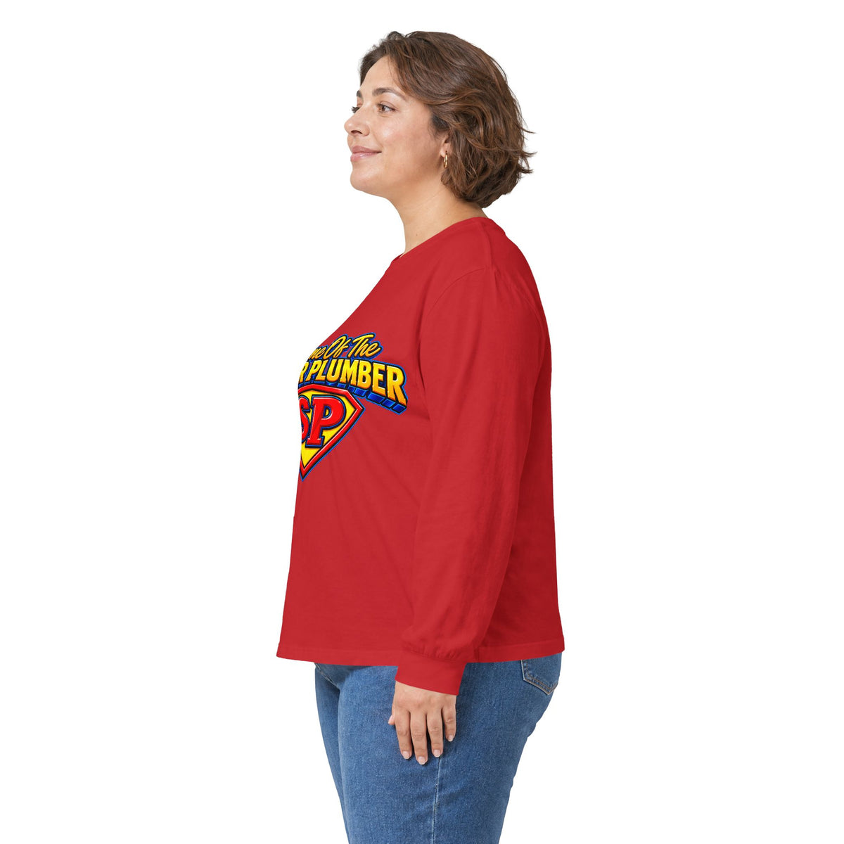 Super Plumber Long Sleeve Tee — "Home of the Super Plumber" Plumbing Hero Shirt