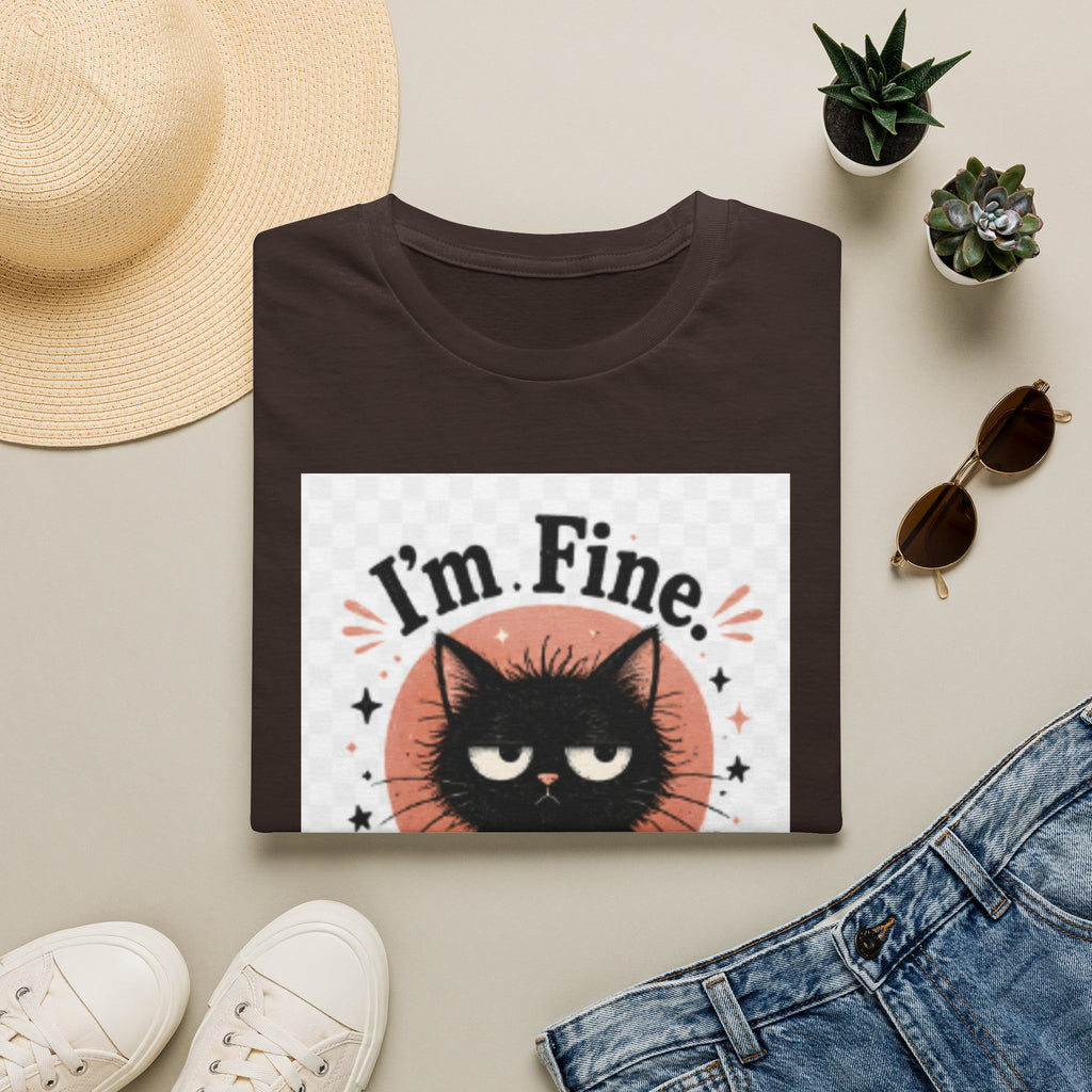 I'm Fine Cat T-Shirt — Funny Grumpy Cat Graphic Tee ("It’s Everyone Else")