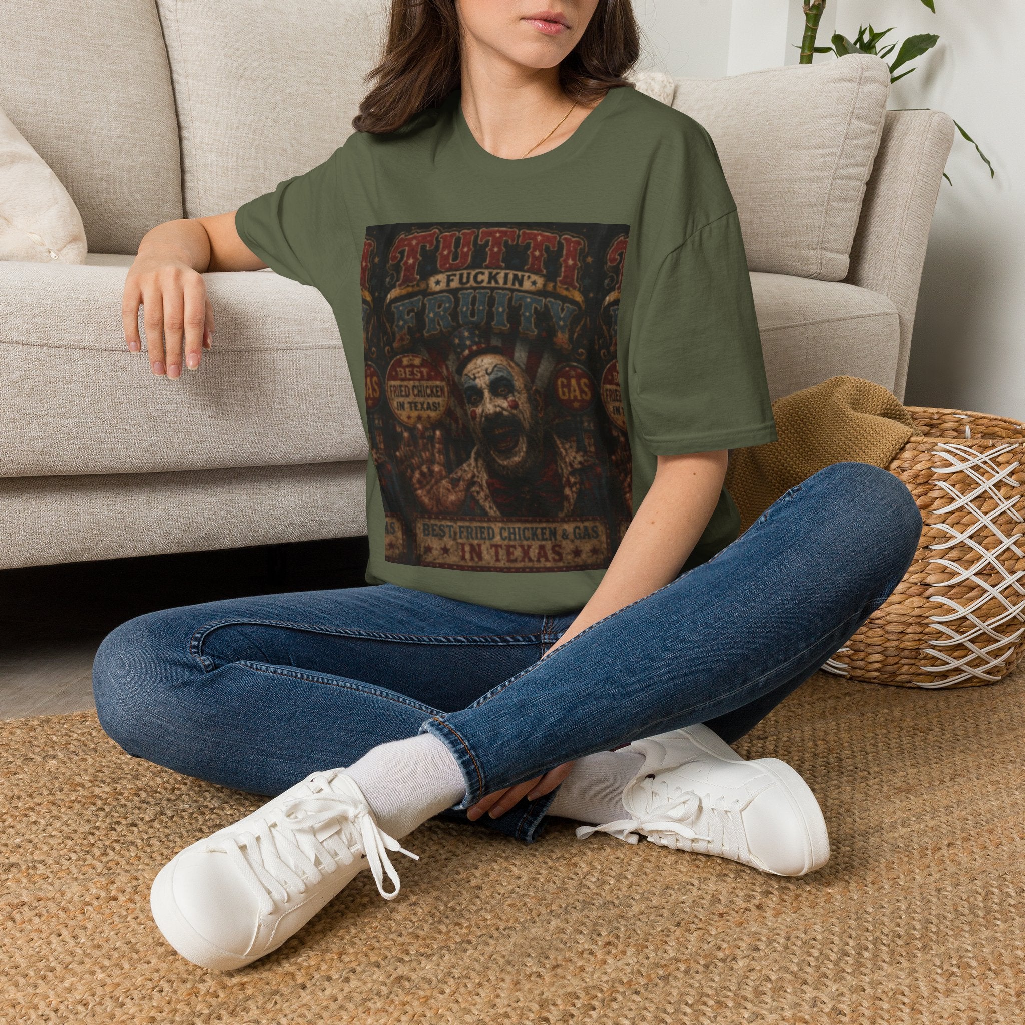 Skull Circus Tee — Retro Tattoo Horror Graphic T-Shirt