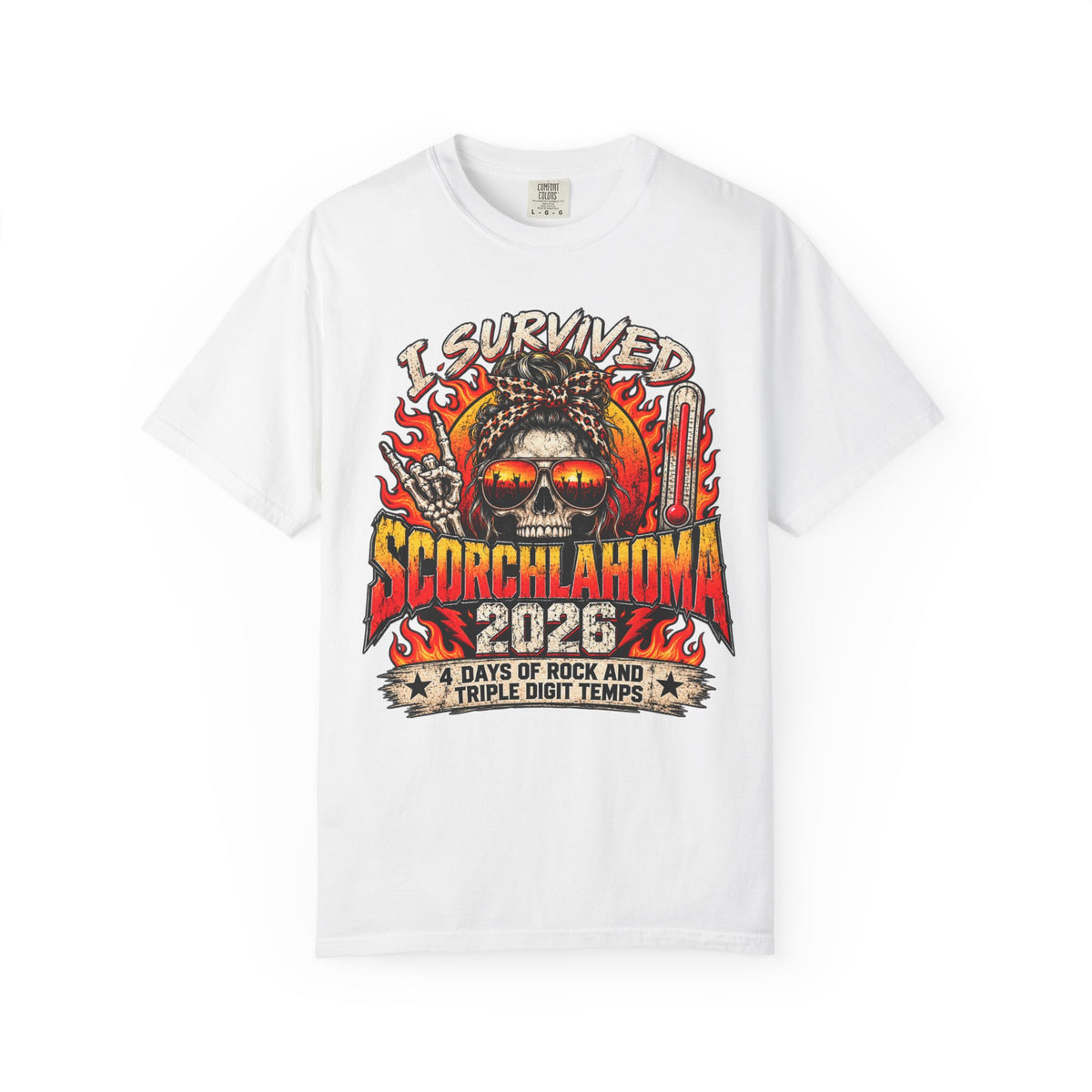 I Survived Scorchlahoma 2025 T-Shirt — Rock Festival Skull & Flames Souvenir