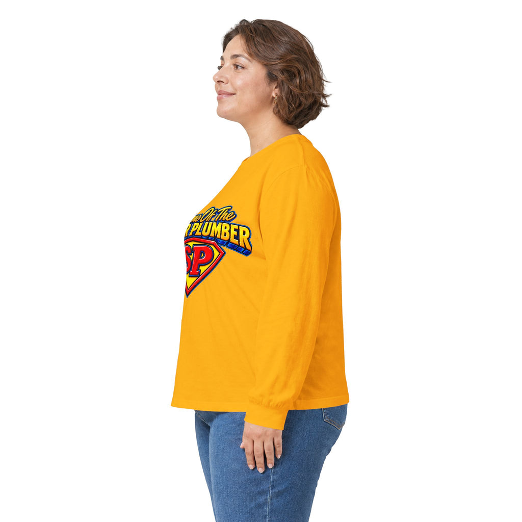 Super Plumber Long Sleeve Tee — "Home of the Super Plumber" Plumbing Hero Shirt