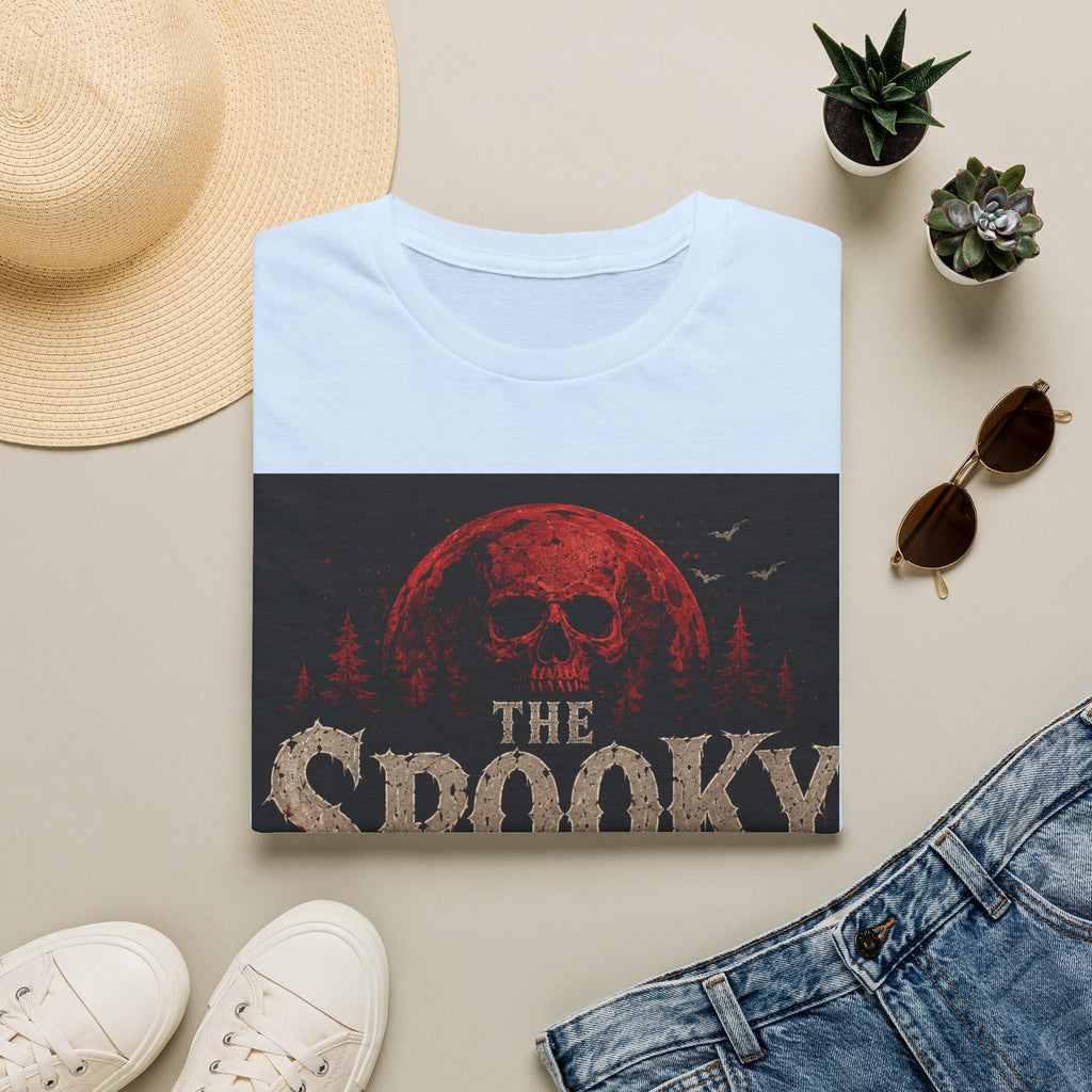 Spooky Homey T‑Shirt — Red Moon Skull Halloween Tee