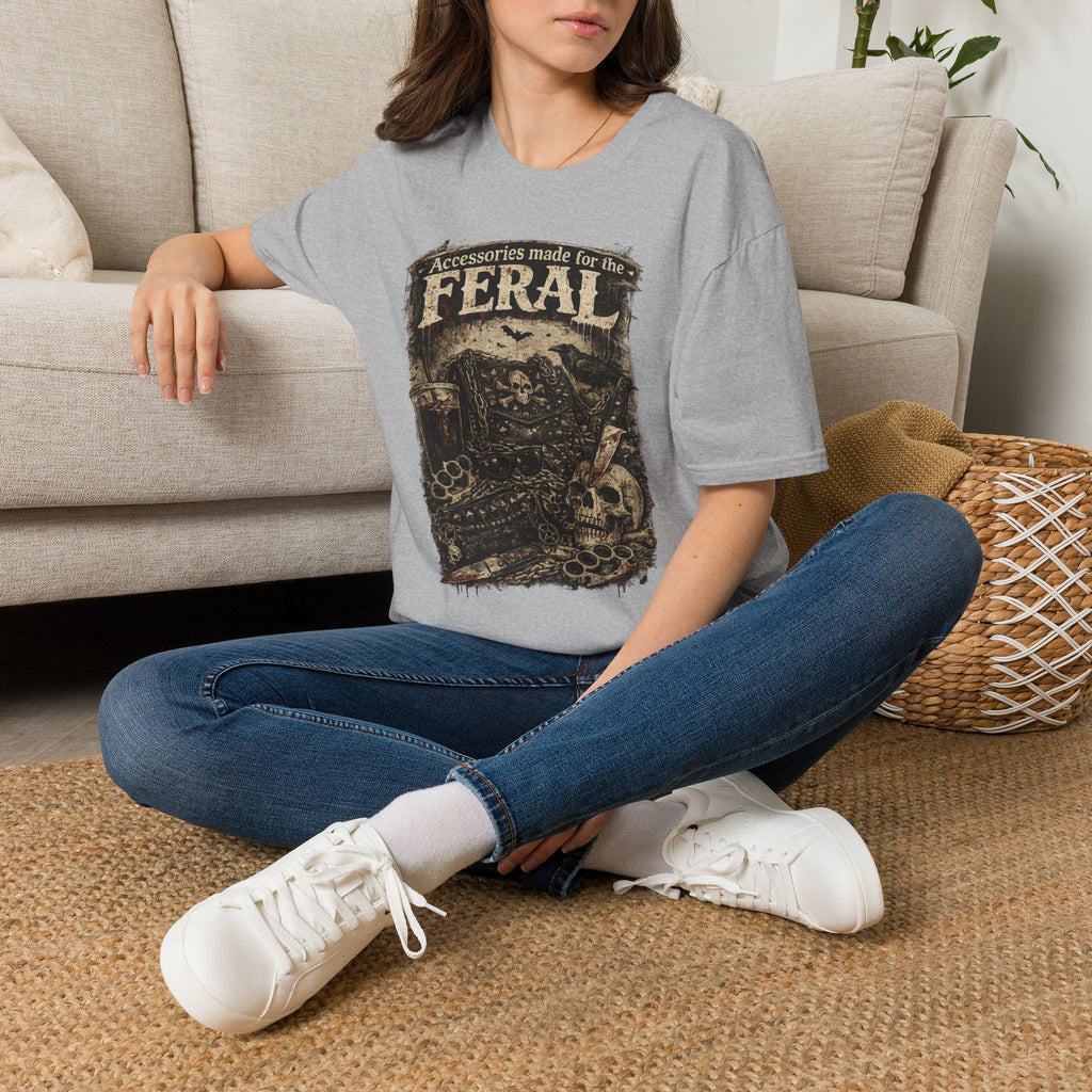 Feral Graphic T-Shirt — "Accessories Made for the Feral" Vintage Skull Tee