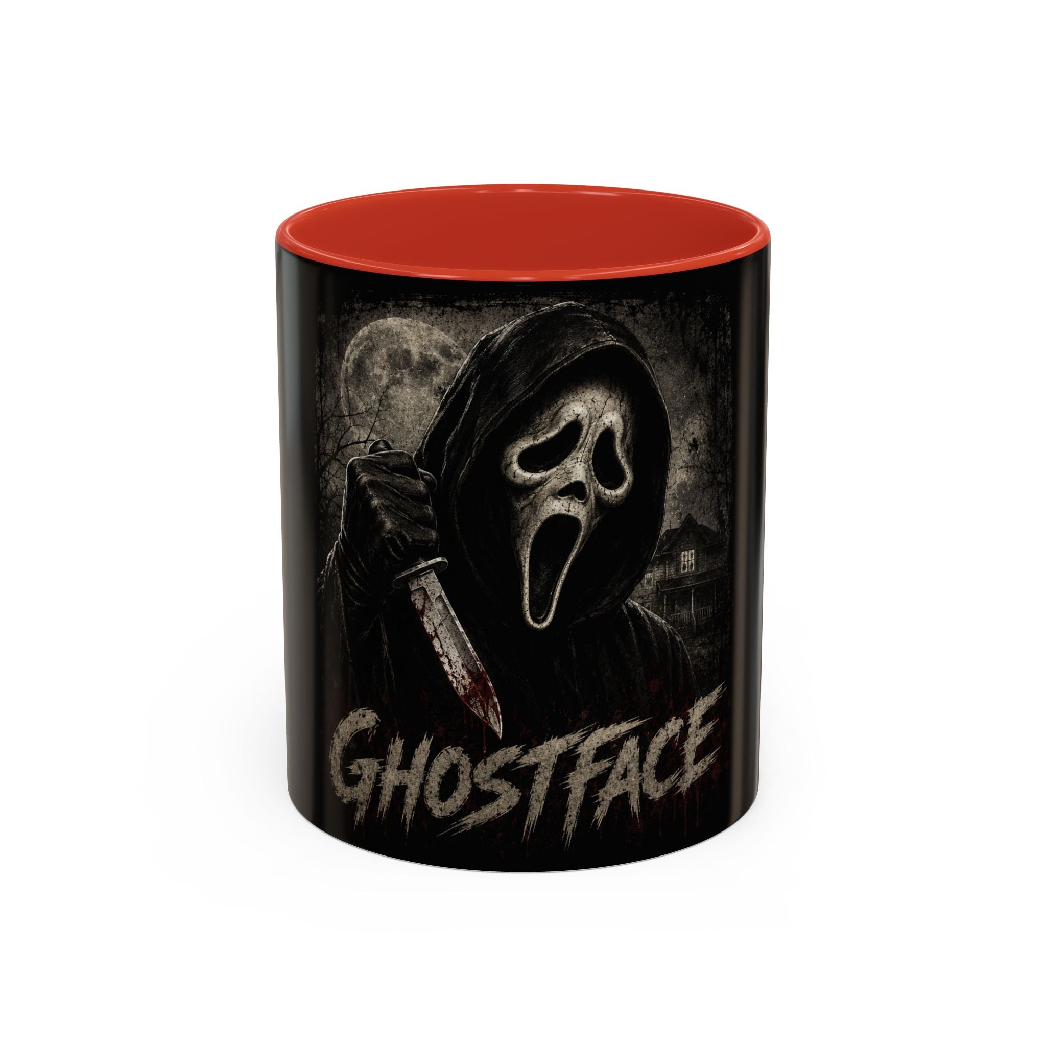 Ghostface Horror Coffee Mug – Halloween Killer Mask Design (11/15 oz)