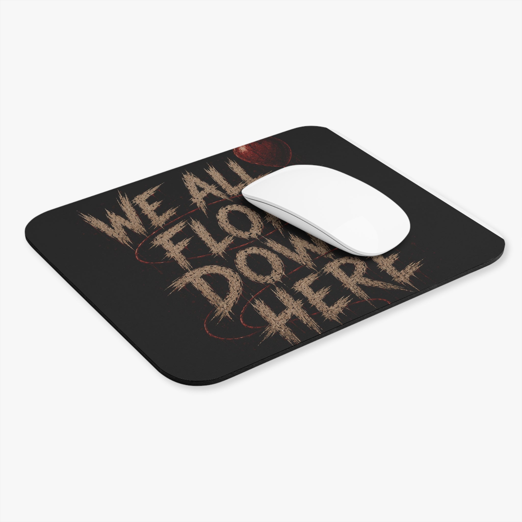 We All Float Down Here Mouse Pad – Horror Balloon Gaming Desk Mat