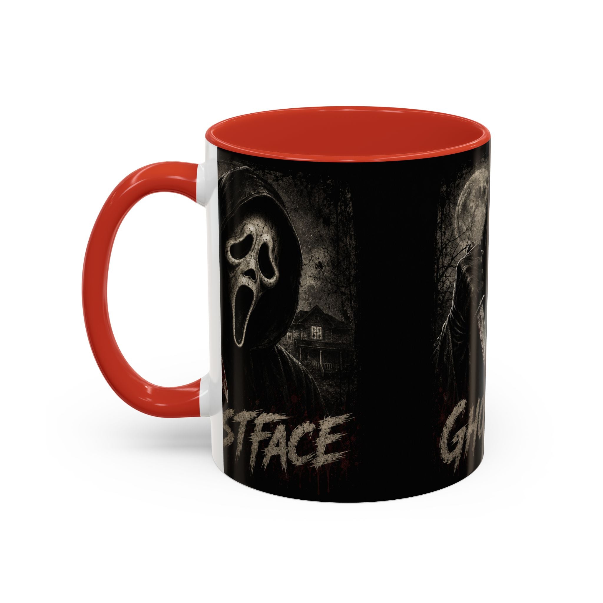 Ghostface Horror Coffee Mug – Halloween Killer Mask Design (11/15 oz)