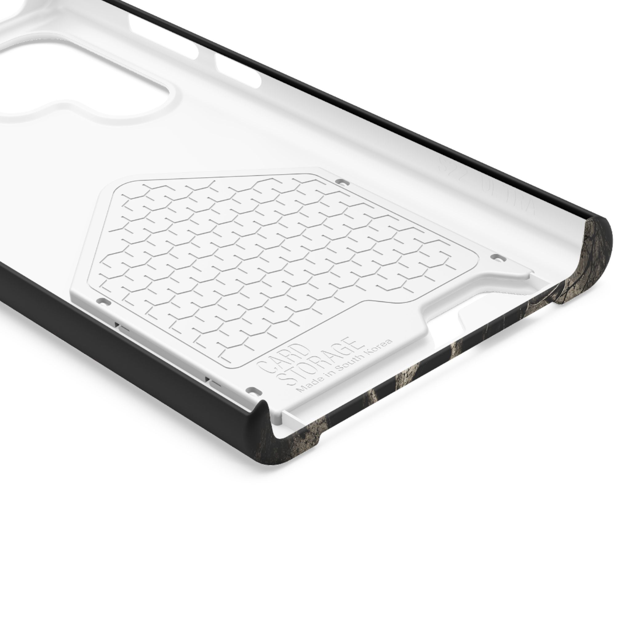 Ghostface Phone Case with Card Holder — Horror Movie Scream Mask Design