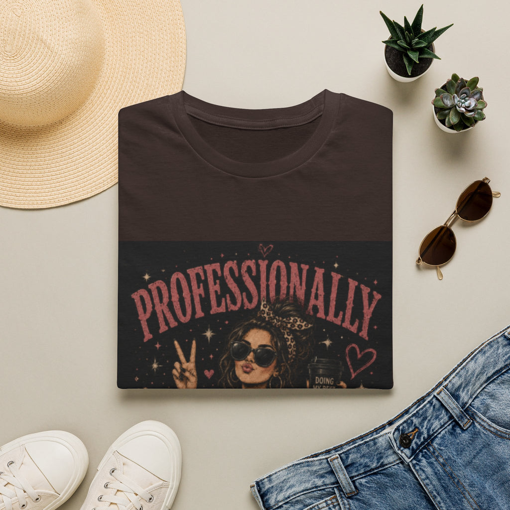 Professionally Unprofessional Graphic T-Shirt — Funny Retro Peace Sign Tee