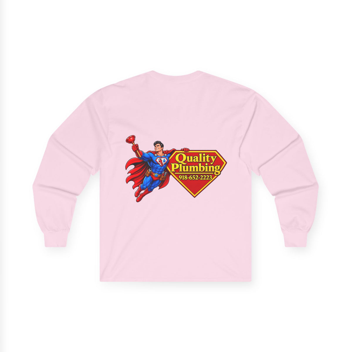 Super Plumber Long Sleeve Tee — "Home of the Super Plumber" Plumbing Hero Shirt