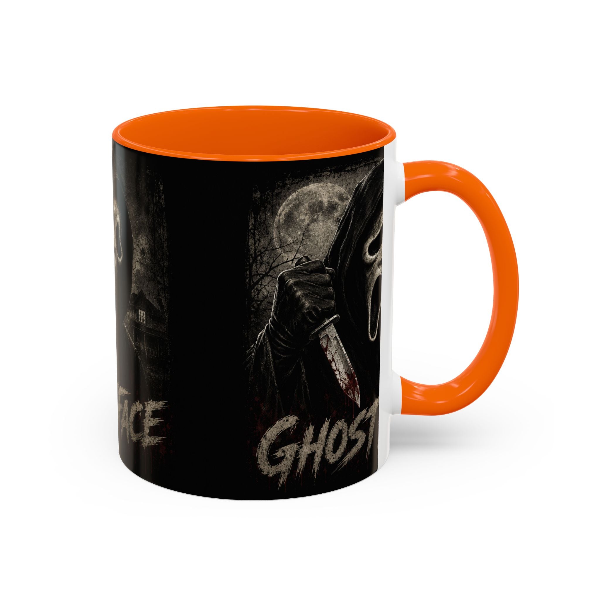 Ghostface Horror Coffee Mug – Halloween Killer Mask Design (11/15 oz)