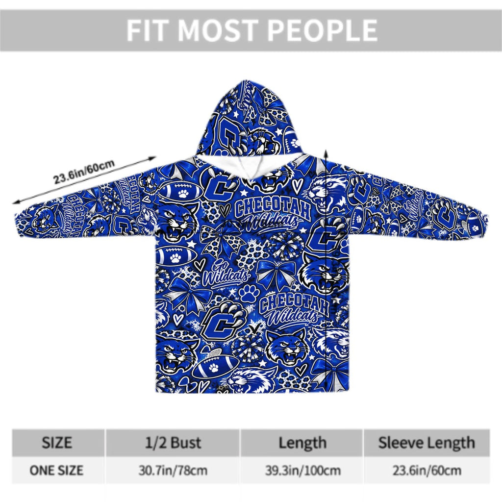 Adult Blanket Hoodie Checotah Ctown