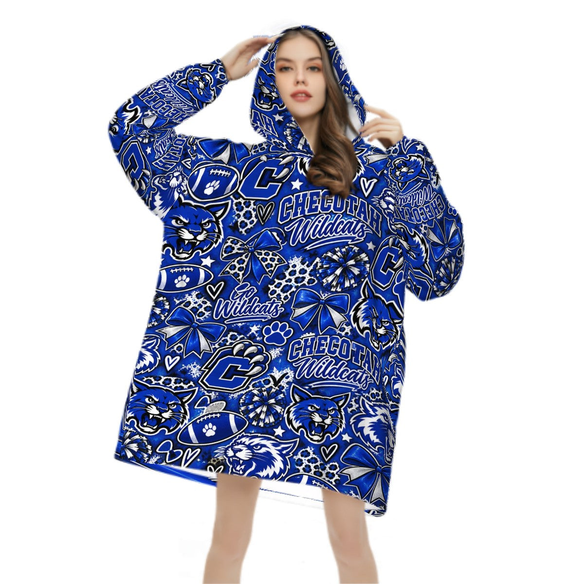 Adult Blanket Hoodie Checotah Ctown
