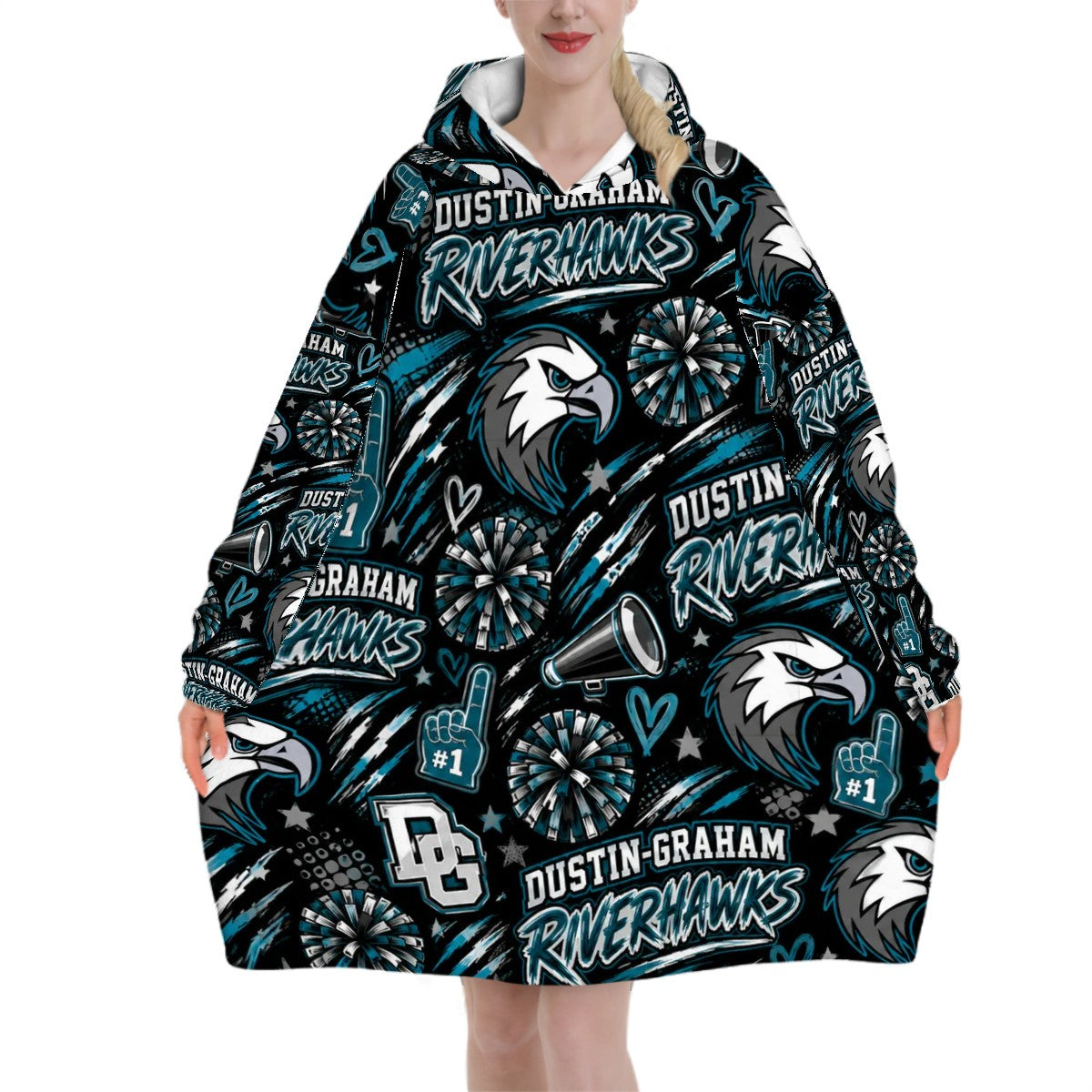 Adult Blanket Hoodie DustinGraham