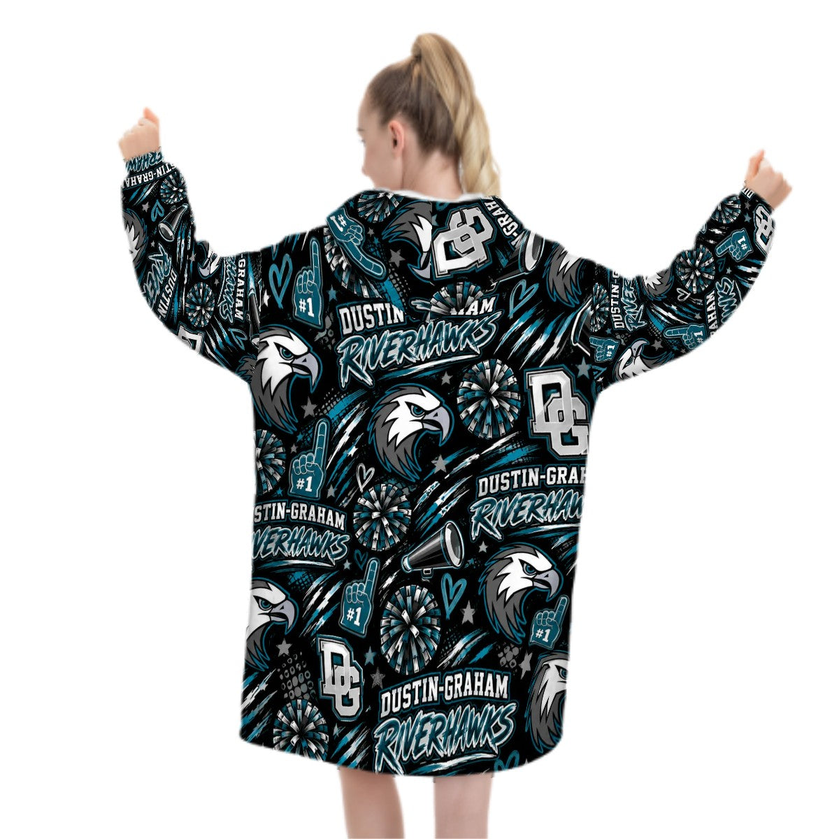 Adult Blanket Hoodie DustinGraham